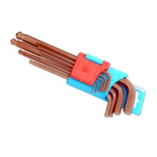 Taparia LN (Allen) Key Wrench Extra Long Ball Point Black Finish (Inches Size) Fulls Set 1/16" To 3/8"